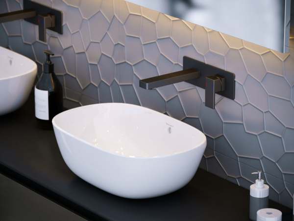 Смеситель для раковины встроенный Timo Selene черный 2071/03SM